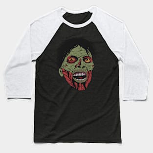 Zombie With Facial Muscles Exposed Baseball T-Shirt